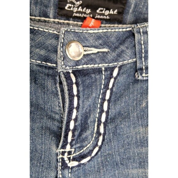 Eighty Eight Perfect Jeans Skinny Low Rise Y2K Blue Stretch Denim Women's Size 9 - Picture 2 of 9